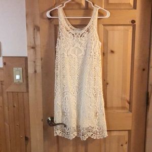 Knit cream dress